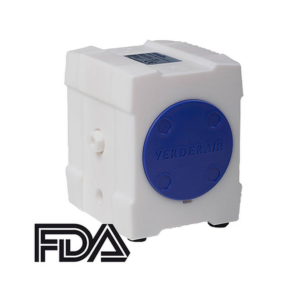 Druckluftmembranpumpe Verderair VA10 Pure - PTFE-Gehäuse - EPDM-Membrane - max. 27 l/min - 7 bar - FDA konform