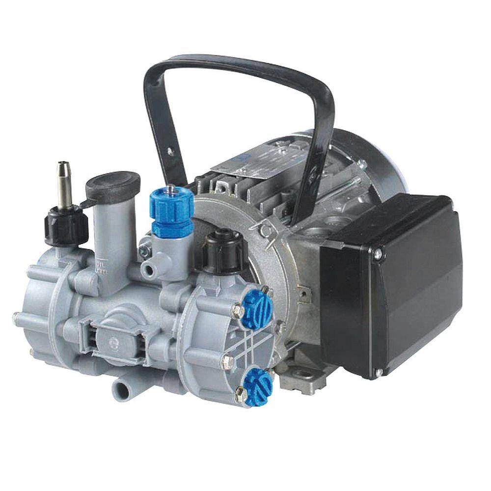 Membranpumpe MC 18 Säureversion - mit Elektromotor, Kabel und Stecker - 10,7 l/min - 15 bar - 230 V - Gehäuse PP