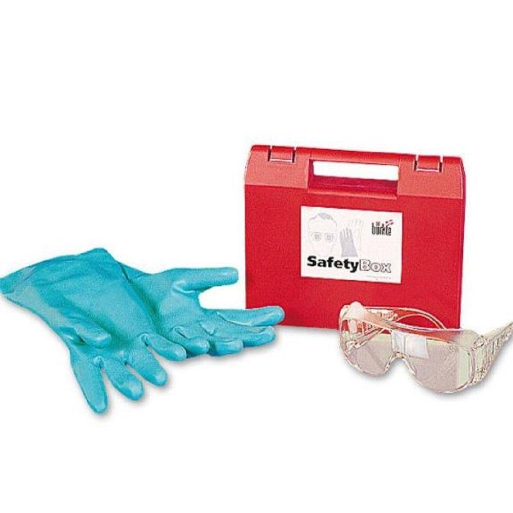 Safety Box - Panoramaschutzbrille und Schutzhandschuhe - Material Nitril