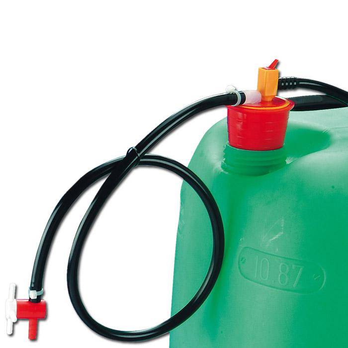 OTAL Fußpumpe - PP-Förderrohre - 12 l/min - mit Schlauch und Absperrhahn