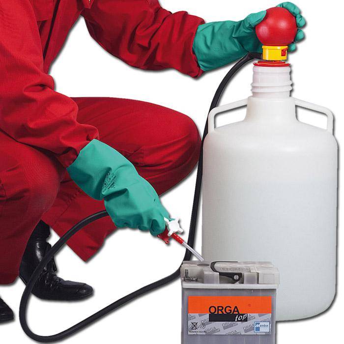 OTAL Batteriepumpe - PP/PVC - 5 l/min - mit Schlauchabsperrventil