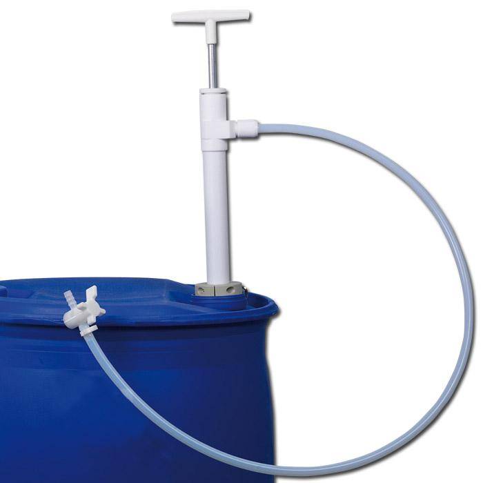Fasspumpe Ultrarein - PTFE - max. 0,4 l/hub - mit Auslaufschlauch