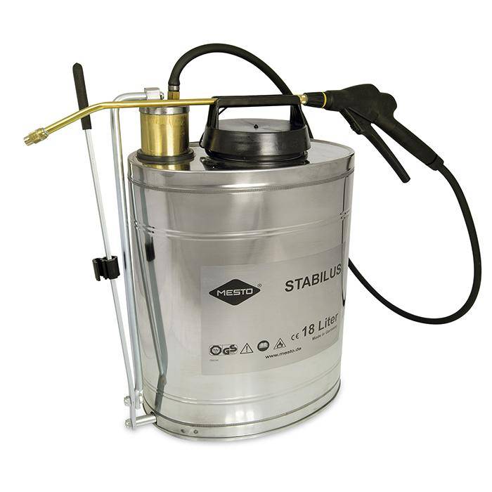 Rückenspritze "STABILUS" - Füllinhalt bis 18 l - bis 6 bar - Schlauchlänge 1,2 m - rückentragbar