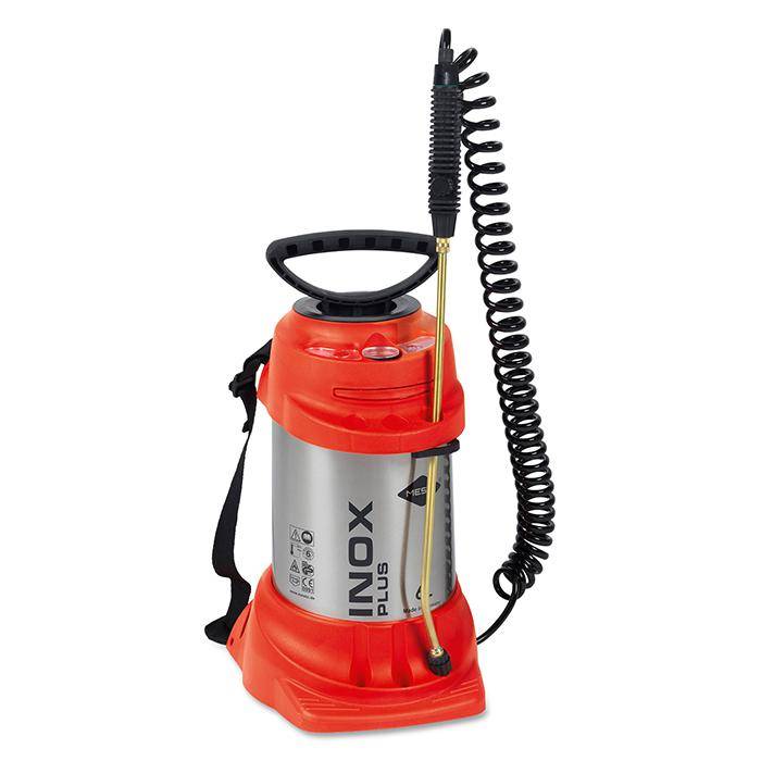 Hochdrucksprühgerät "INOX PLUS"- mit FPM-Dichtung - 6 bar - Füllinhalt 6 l - Gesamtinhalt 9 l - seitentragbar