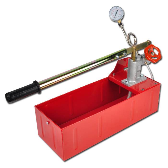 Prüfpumpe Binda PT 70 - max. 70 bar - Behältervolumen 13 l - Anschluss-Ø 1/2 Zoll innen