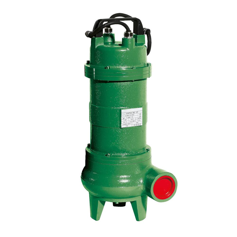 Schmutzwasserpumpe Vortex - max. 1,5 kW - max. 550 l/min - Korngröße max. 50 mm - mit Schwimmschalter