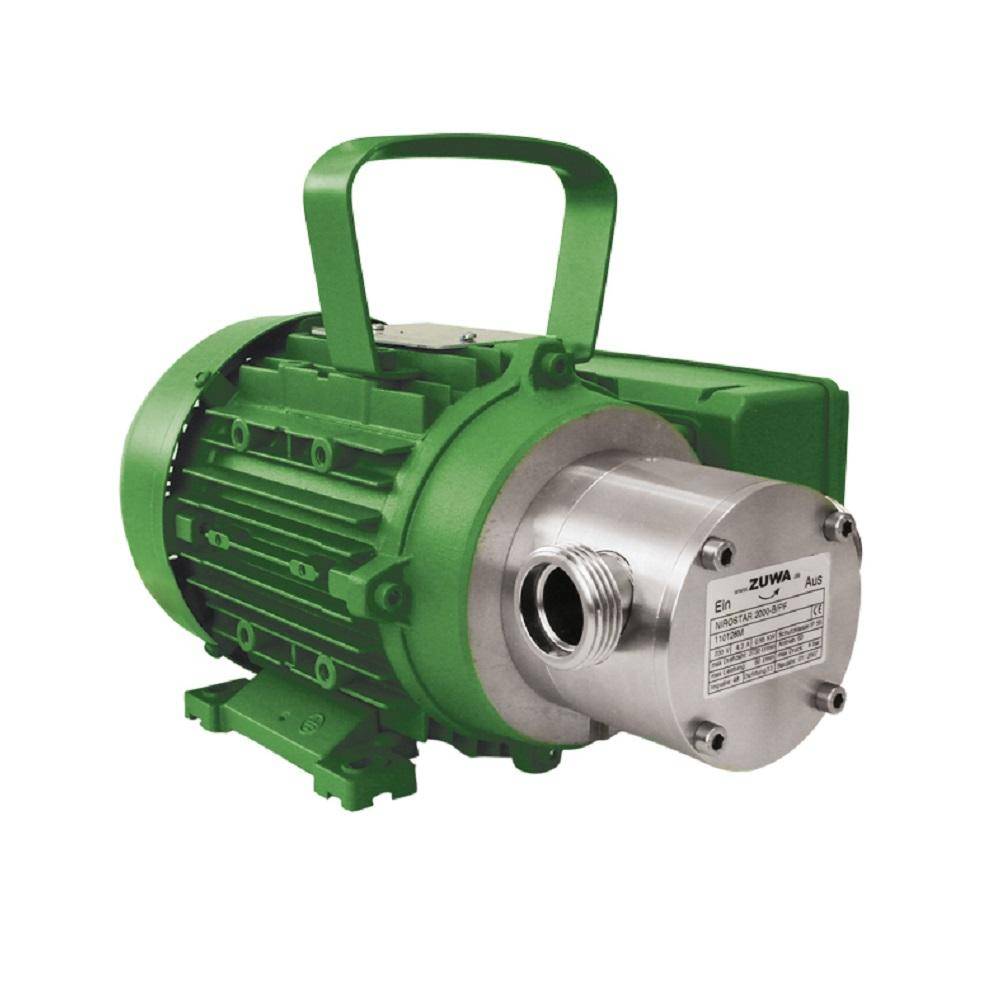 Impellerpumpe NIROSTAR 2000-B/PF - 60 l/min - 4 bar - 2800 U/min - mit Motor, Kabel und Stecker