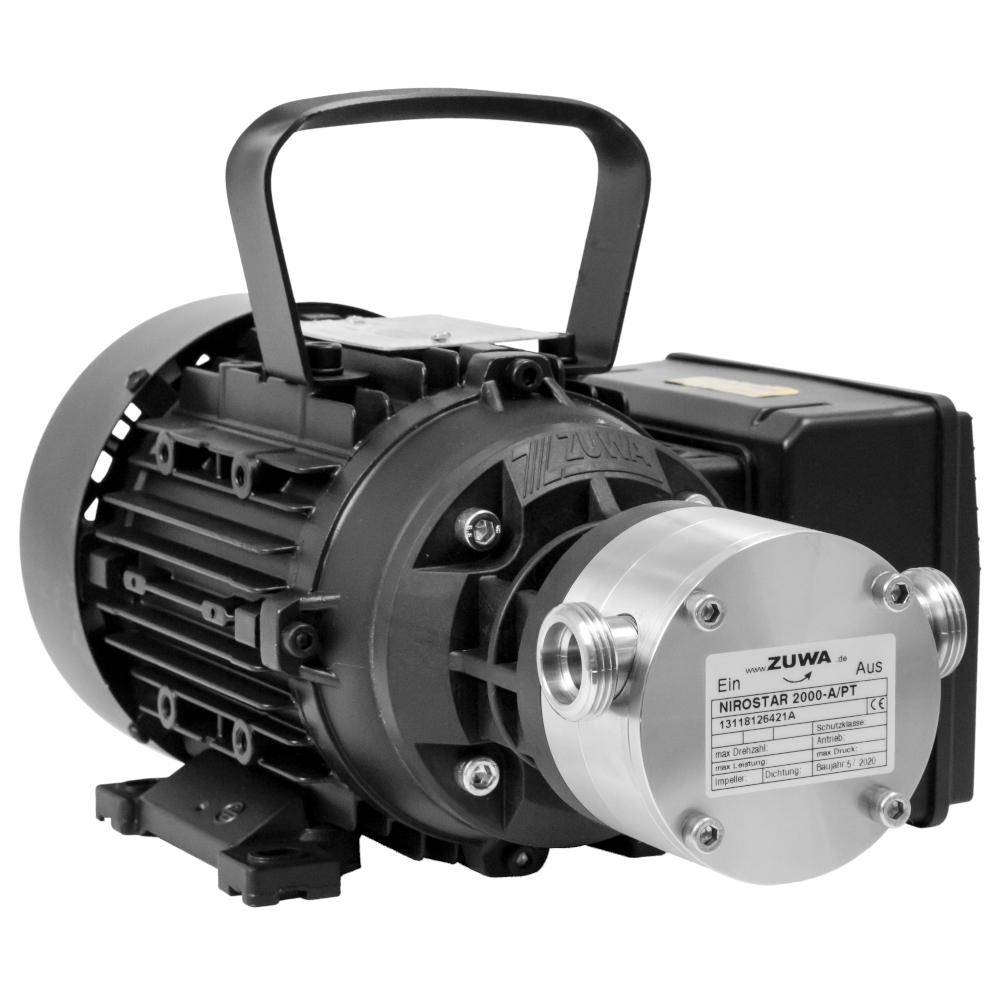 Impellerpumpe NIROSTAR V 2000-A/PT - 30 l/min - 3 bar - 230 V - 2800 U/min - mit Motor, Kabel und Stecker