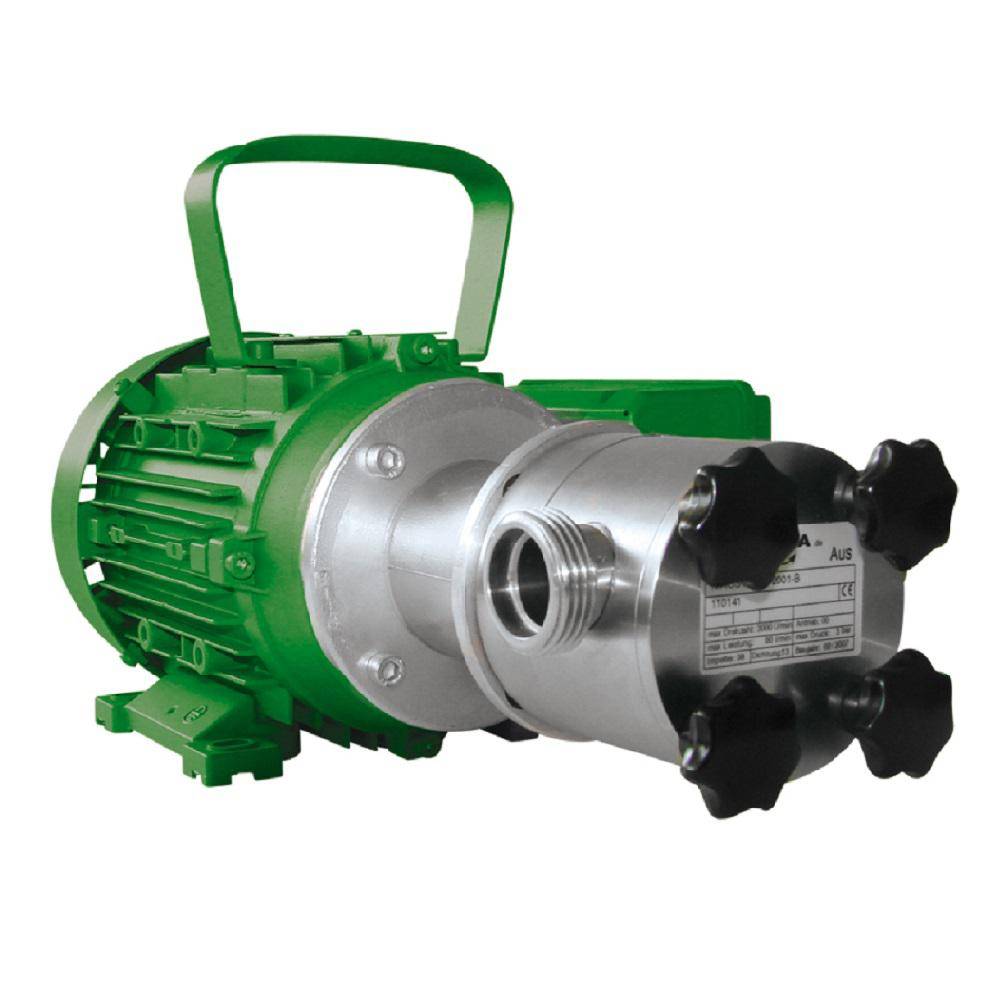 Impellerpumpe NIROSTAR V 2000-B/PT - 60 l/min - 3 bar - 230 V - 2800 U/min - mit Motor, Kabel und Stecker