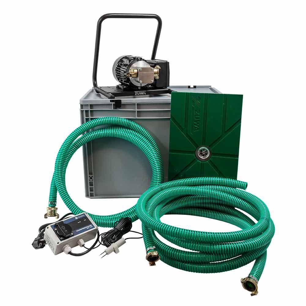 Flachsaugset Impellerpumpe UNISTAR 2000-B - 60 l/min - 5 bar - 230 V - Pumpentragegestell mit Gummipuffer