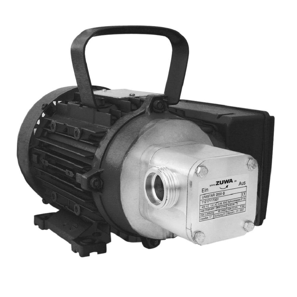 Impellerpumpe UNISTAR/K 2000-A - max. Fördermenge 15 l/min - 230 V - m. Motor, Kabel u. Stecker