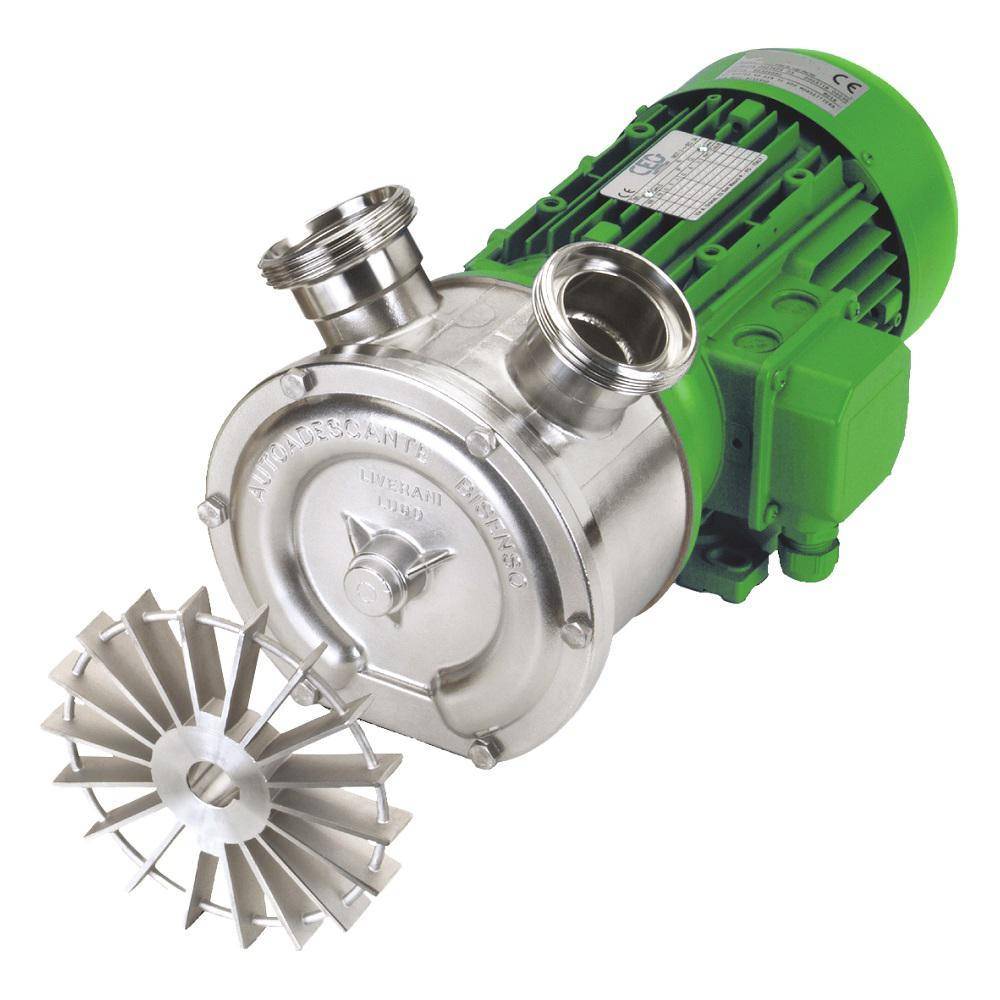 BY-PASS Seitenkanalpumpe EP NIRO 220/25 - 230 V - 58 l/min - 3,48 m³/h - Edelstahl-Gehäuse und Laufrad