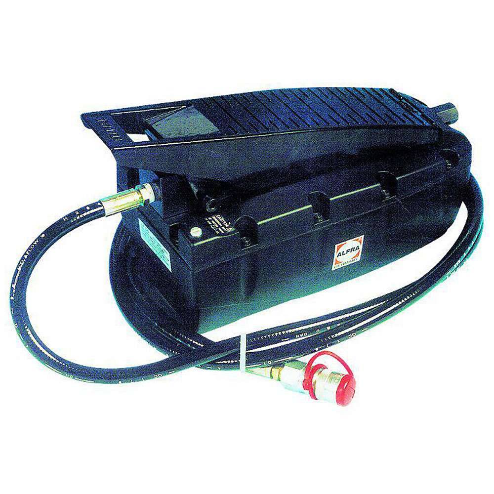 Lufthydraulikpumpe - ALFRA LHP 700 - bis 700 bar - Gewicht 6,3 Kg - Hydraulikschlauch 2,0 m - nutzbares Ölvolumen 2,1 l