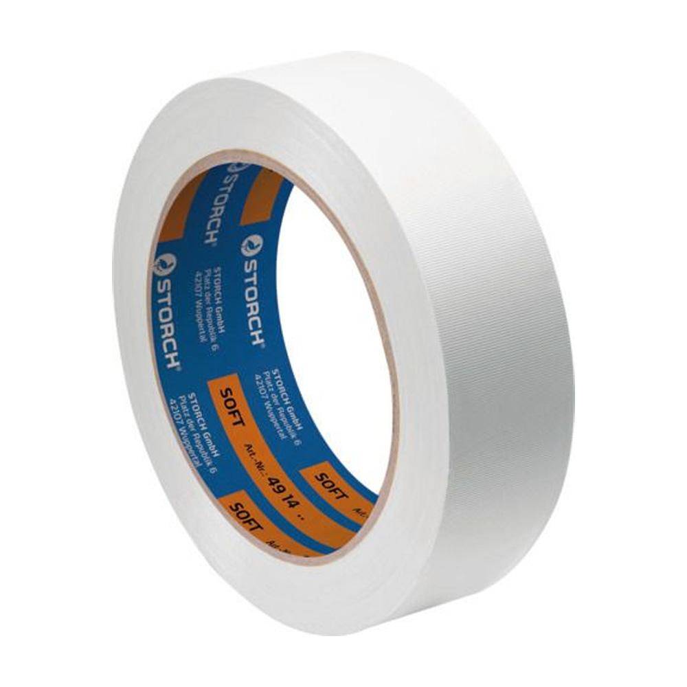 Das Weiße quergerillt - Breite 38 mm - Länge 33 m - VE 24 Rollen - Preis per Stück - Weich-PVC-Klebeband