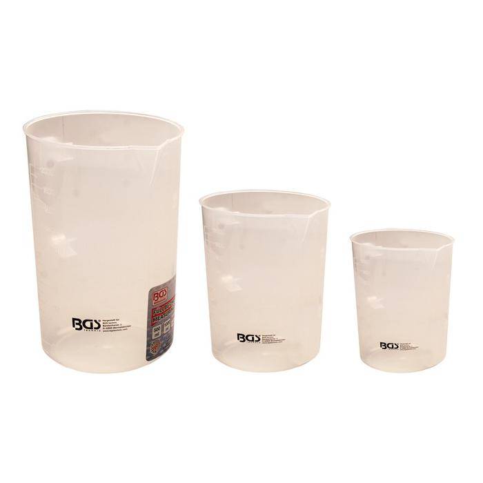 Messbecher-Satz - Größen 500, 1000 und 2000 ml - 3-tlg.