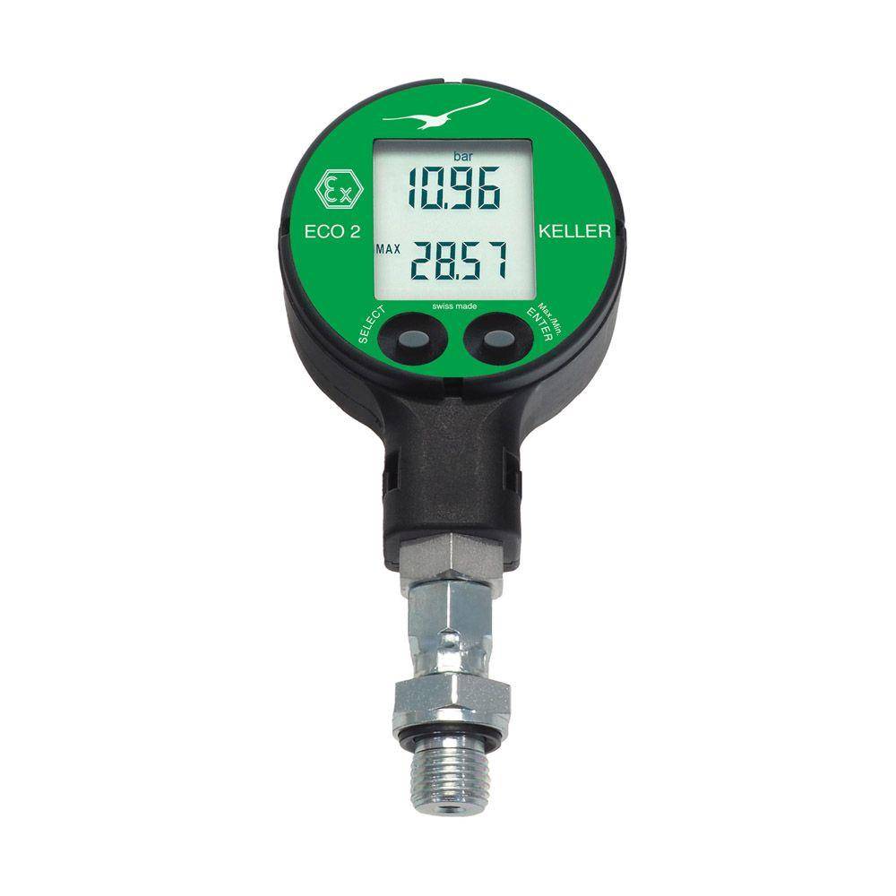 Digitales Manometer ECO2-Ei - Ex-geschützte Version nach 2014/34/EU -1...30bar - Auflösung 10 mbar - Überdruck 60 bar