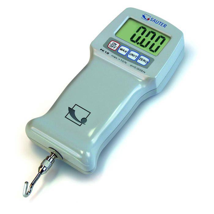digitales Kraftmessgerät - max. Messbereich 500 N - Ablesbarkeit [d] 0,2 N - Maße (B x T x H) 195 x 82 x 35 mm