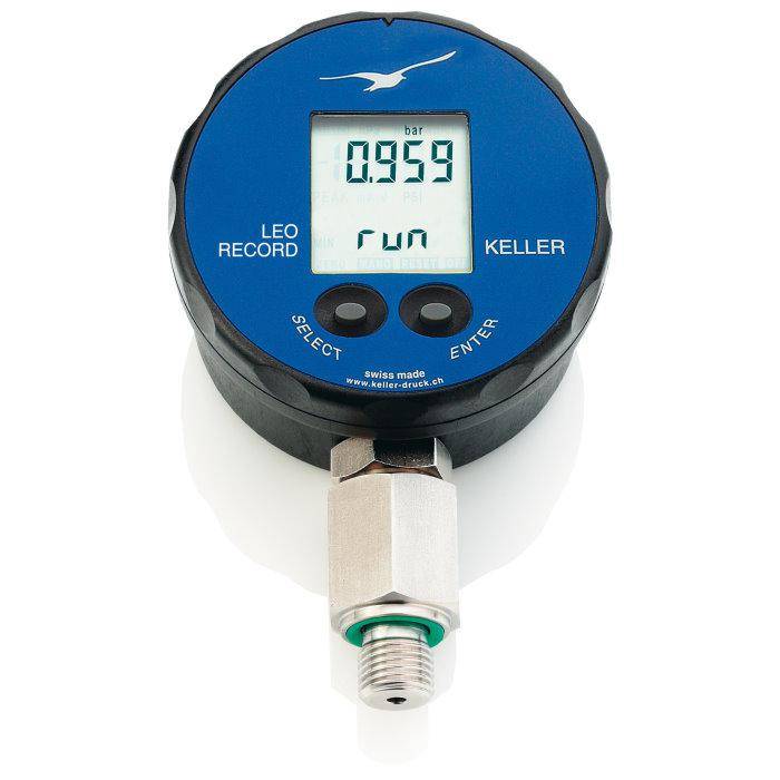 Digitalmanometer Leo Record Genauigkeit 0,1% - mit Recordfunktion - Messbereich 1bar bis 30bar - Druckanschluss 1/4"