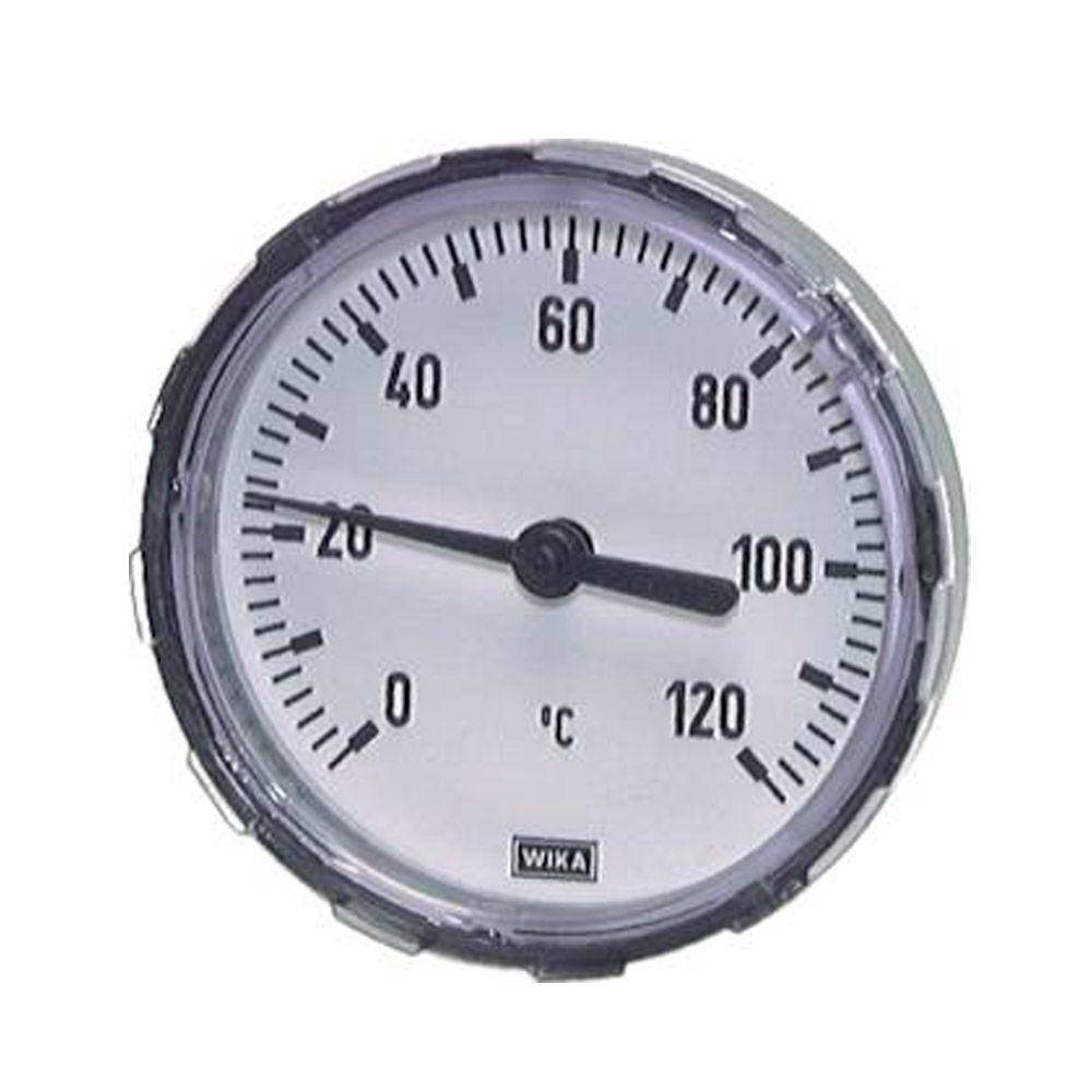 Bimetallthermometer - waagerecht - Ø 100 - 0 - 60°C - Länge 60 mm - Anschluss G 1/2"