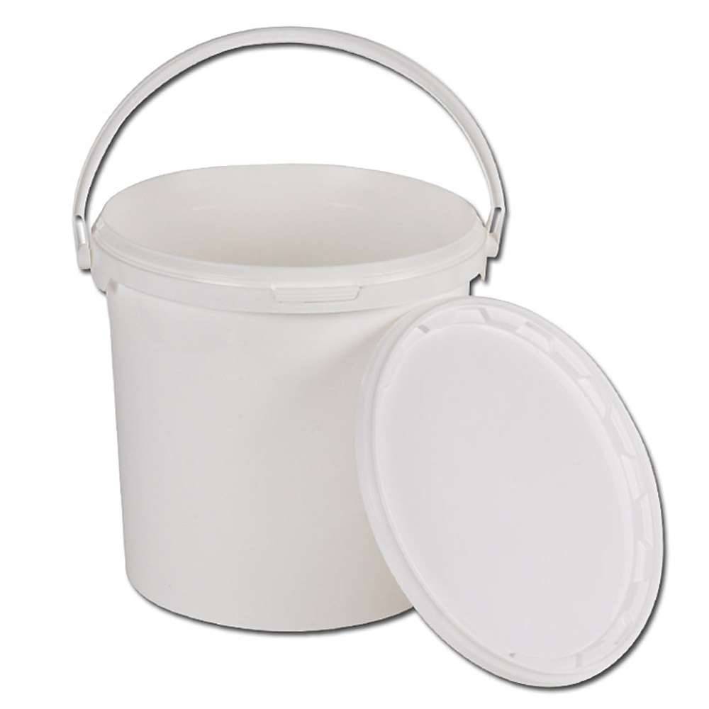 Eimer-mit-Deckel - 1 l - weiß - PP - mit Verschluss