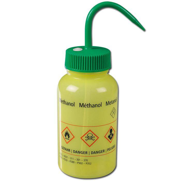 Industrie-Spritz-Flasche - 500 ml - LDPE-gelbtransparent - mit Lichtschutz