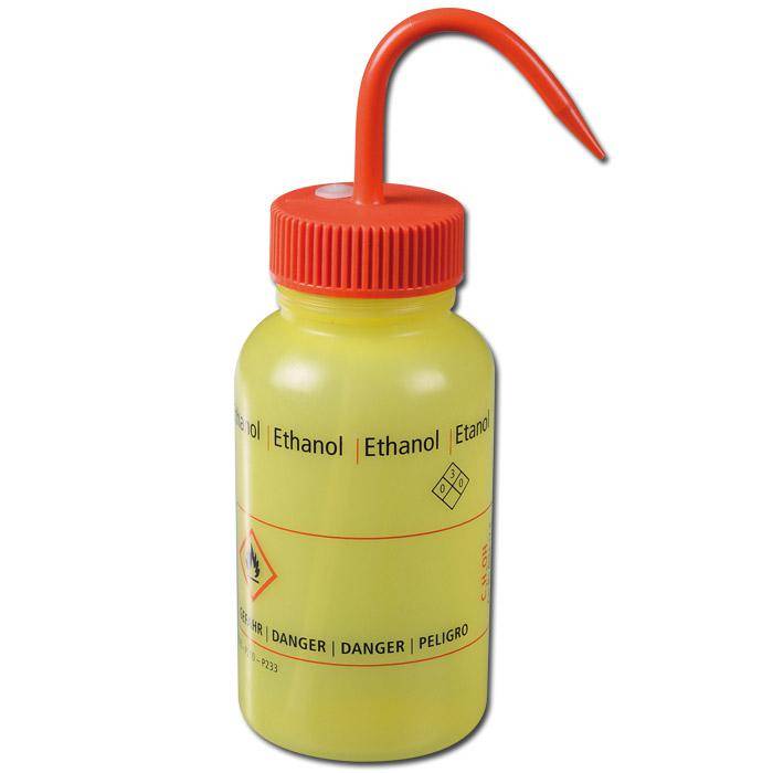 Industrie-Spritz-Flasche - 500 ml - LDPE-gelbtransparent - mit Lichtschutz