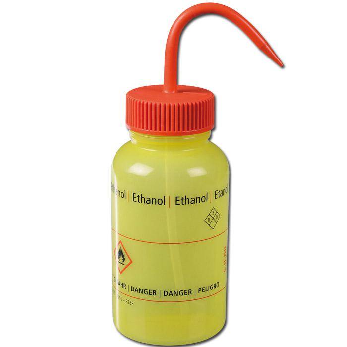 Industrie-Spritz-Flasche - 500 ml - LDPE-gelbtransparent - mit Lichtschutz