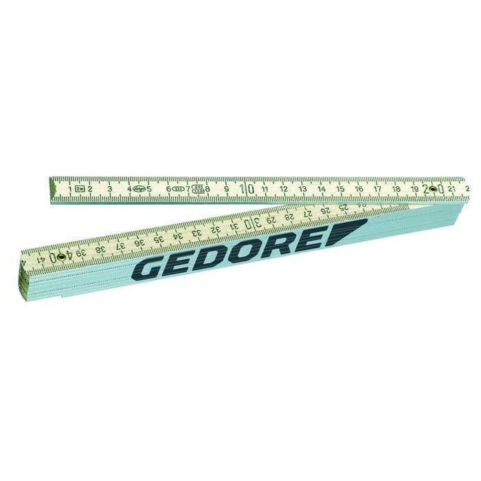 Holzgliedermaßstab - 2 m Ausführung - mit Messingschutzkappen - 3,0 x 16 mm