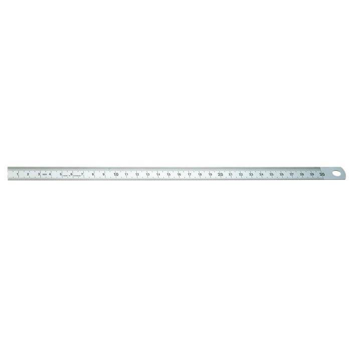 Stahlmaßstab - mit Millimeter und Inch-Teilung - DIN ISO 2768 - Länge 300 mm