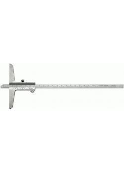 Tiefenmessschieber - gerade Messstange - rostfreier Stahl - Messbereich 200 mm - Brückenlänge 100 mm