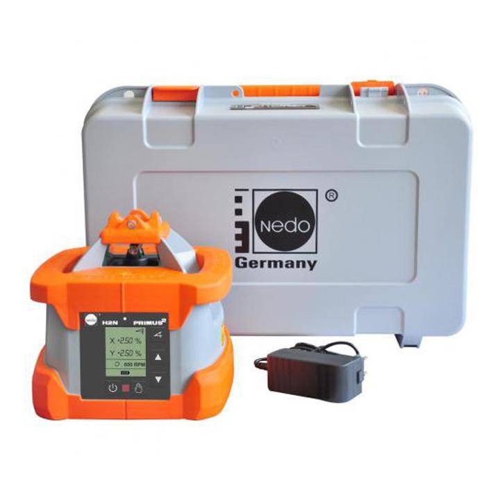 Nedo Rotationslaser PRIMUS² H2N - der vollautomatische Zweiachs-Neigungslaser für Profis