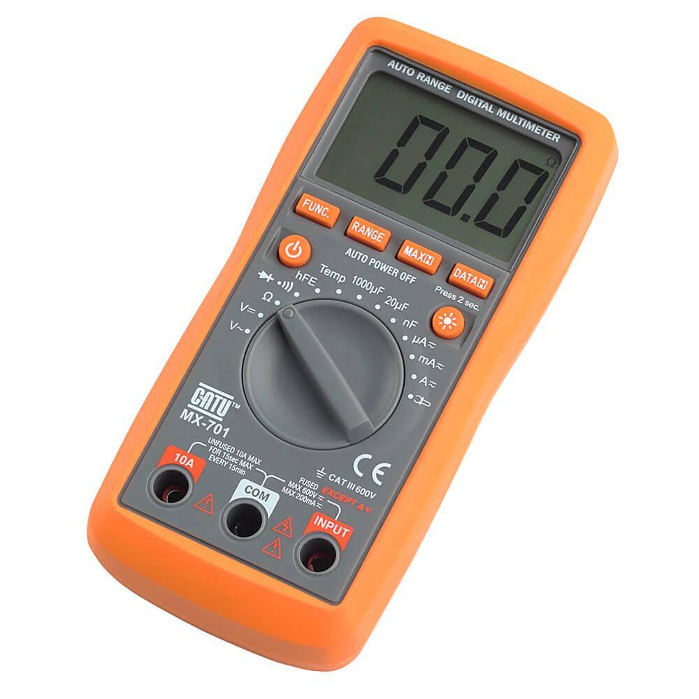 Digitalmultimeter - CATU MX-701 - Niederspannung - Spannung 200 mV – 600 V - Maße 75 x 158 x 35 mm