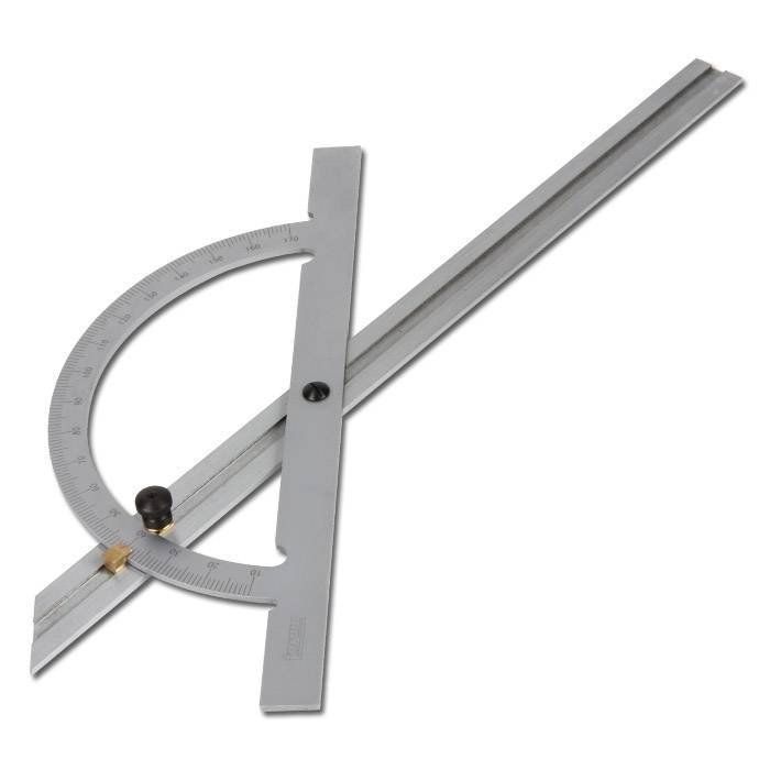 Gradmesser - mit Schiene - Gradbogen 250 mm - Schenkellänge 500 mm