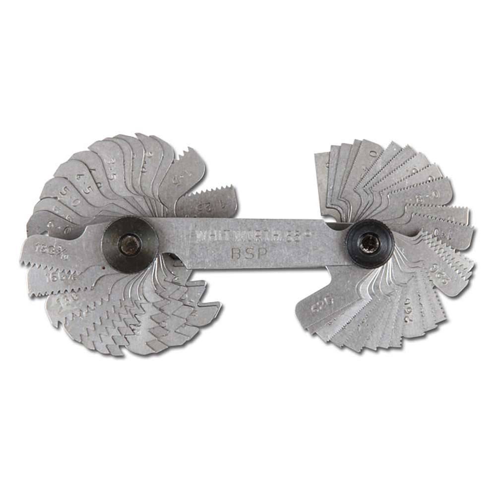 Gewindeschablone - Stahl - Gewinde metrisch + Whitworth - Blattanzahl 52 Blatt - Steigung 0,25-6 mm - Gangzahl 4-62

