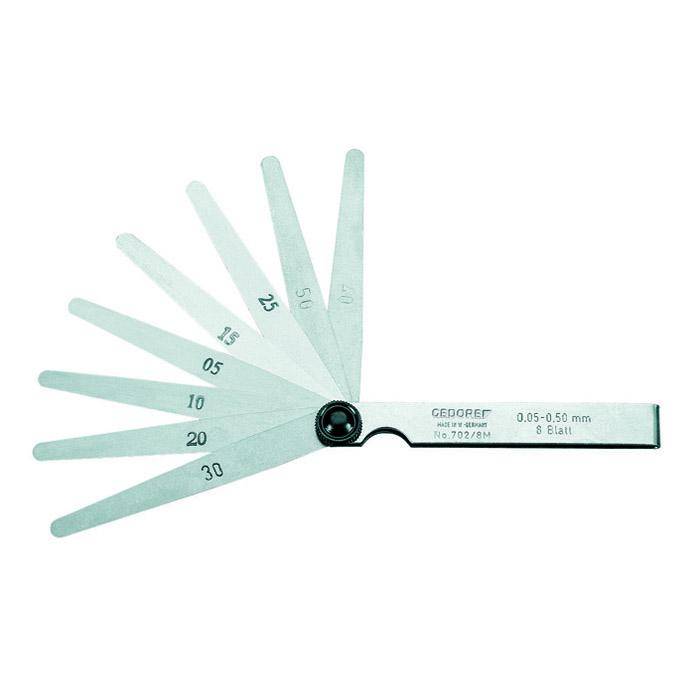 Fühlerlehrenfächer - mit Schutzgriff - einklappbar - 00050 - 0,050 mm