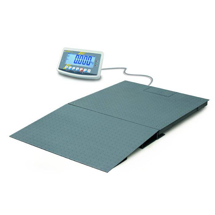 Waage - max. Wägebereich 600 kg - Ablesbarkeit [d] 0,2 kg - Eichwert [e] 0,2 kg - Mindestlast 4 kg - Maße Wägeplatte (B x T x H) 1500 x 1250 x 85