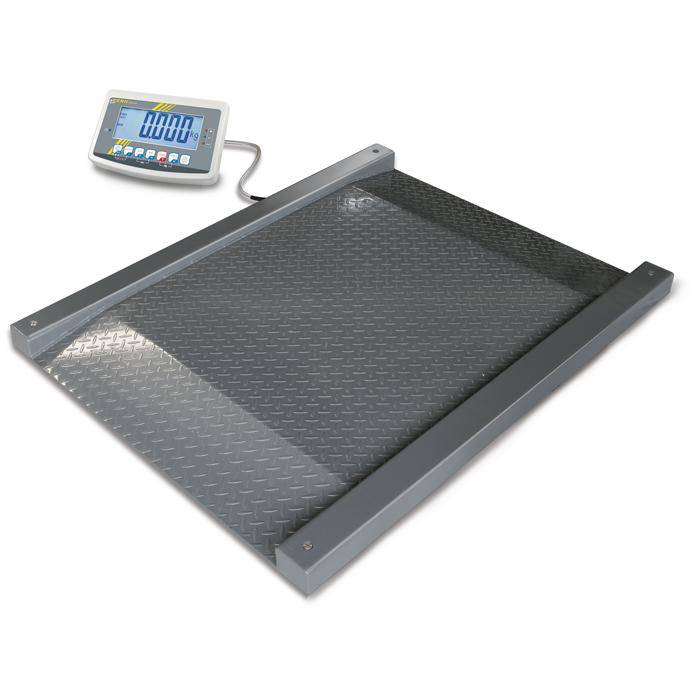 Durchfahr-Waage - max. Wägebereich 1500 kg - Ablesbarkeit [d] 0,5 kg - Eichwert [e] 0,5 kg - Mindestlast 10 kg Gesamtmaße (B x T x H) 1600 x 1200