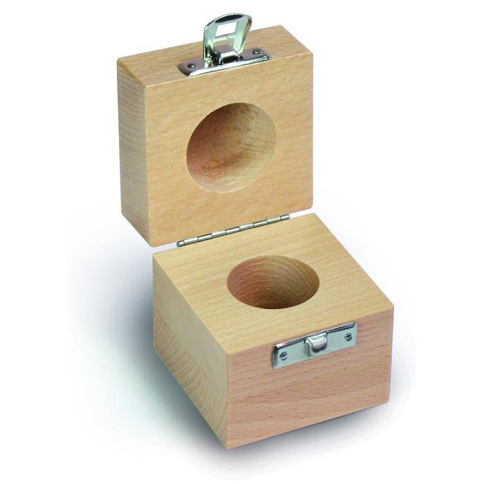 Etui für Prüfgewicht F 2 bis M 3 - Einzelgewicht à 5 g - Holz