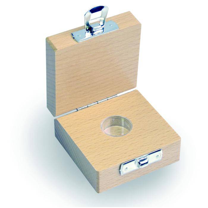 Etui für Prüfgewicht E 1 bis M 3 - Einzelgewichte à 1 mg bis 500 mg - Holz