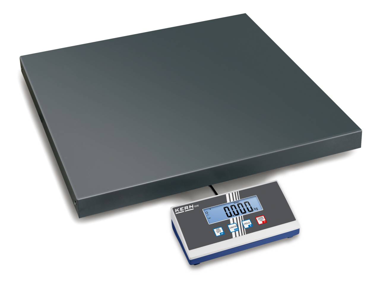 Paketwaage - max. Wägebereich 300 kg - Ablesbarkeit [d] 100 g - Reproduzierbarkeit 100 g - Linearität +/- 200 g - Maße Wägeplatte (B x T x H) 505