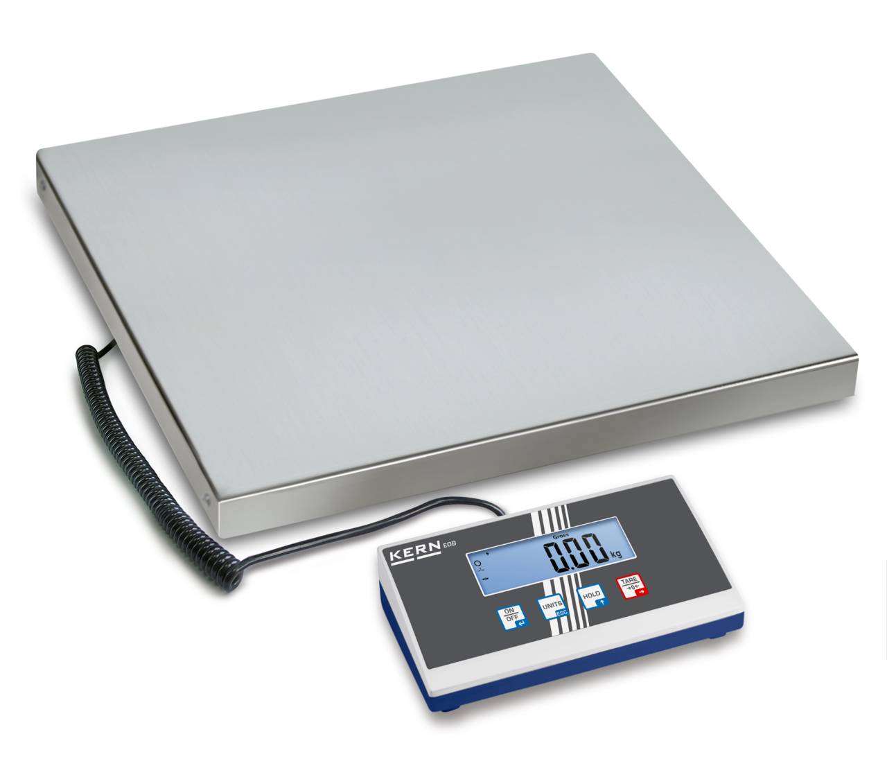 Plattform-Waage - max. Wägebereich 60 kg - Ablesbarkeit [d] 20 g - Reproduzierbarkeit 20 g - Linearität +/- 40 g - Maße Wägeplatte (B x T x H) 550