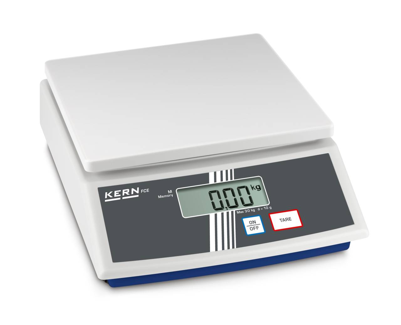 Tischwaage - kalibrierfähig - Messbereich bis 30 kg - Ablesbarkeit 10 g - 252x228 mm Wiegefläche