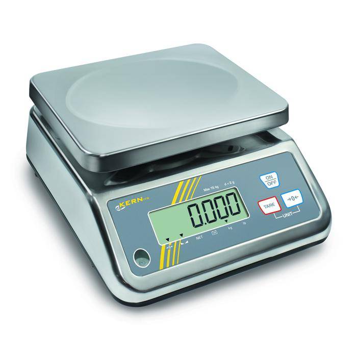 Tischwaage - max. Wägebereich 25 kg - Ablesbarkeit [d] 10 g - Eichwert [e] 10 g - Mindestlast [Min] 200 g - Eichzulassung - IP 65 geschützt