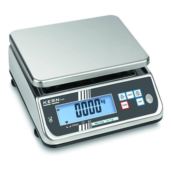 Waage - max. Wägebereich 6 kg - Ablesbarkeit [d] 1 g - kleinstes Teilegewicht [Zählen] 1 g / Stück - Edelstahl