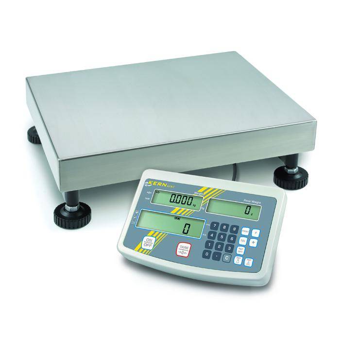 Waage - Wägebereich 60 bis 150 kg - Ablesbarkeit [d] 20 bis 50 g - Eichwert [e] 20 bis 50 g - kleinstes Teilegewicht 2,5 g / Stück - Zählauflösung