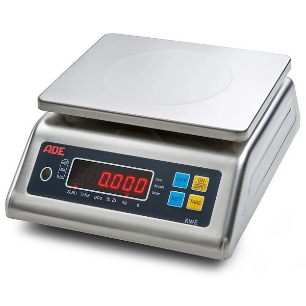 Foodwaage KWE - Meßbereich bis 15kg - komplett Edelstahl Foodwaage KWE - Meßbereich bis 15kg - komplett Edelstahl
