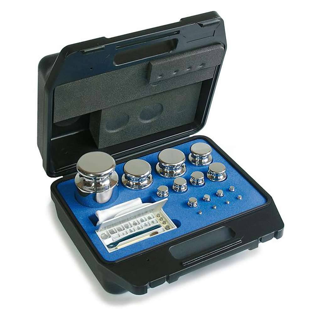 Gewichtssatz E 2 - 17 Prüfgewichte - 1 mg bis 200 g - Edelstahl, Aluminium, Neusilber