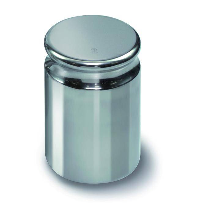 Einzelgewicht E 2 - Ausführung 1 g - Toleranzbereich +/- 0,03 mg - Kompaktform mit Griffmulde - Material Edelstahl