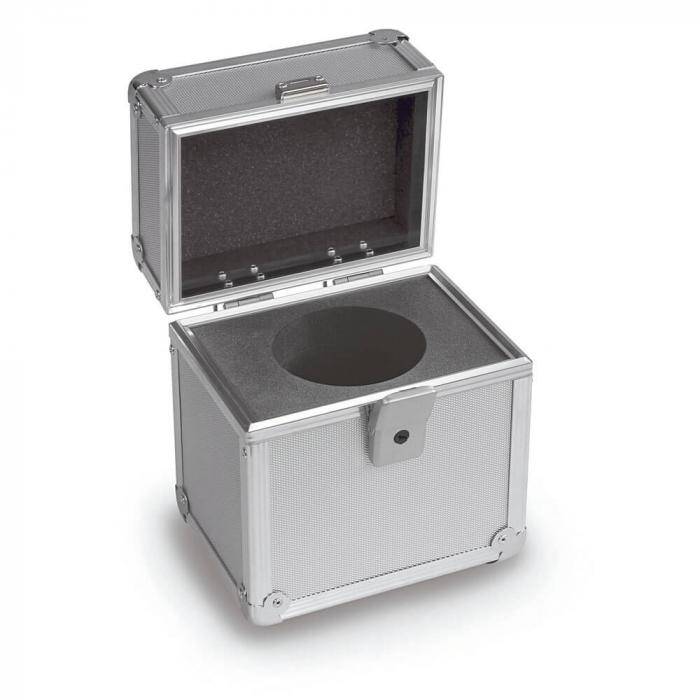 Etui für Einzelgewichte E 1 bis M 3 - Gewichte bis max. 10 kg - Aluminium, gepolstert - Knopfform