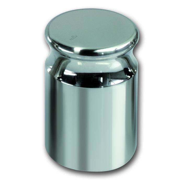 Einzelgewicht F 1 - Ausführung 5 g - Toleranzbereich +/- 0,16 mg - Kompaktform mit Griffmulde - Material Edelstahl